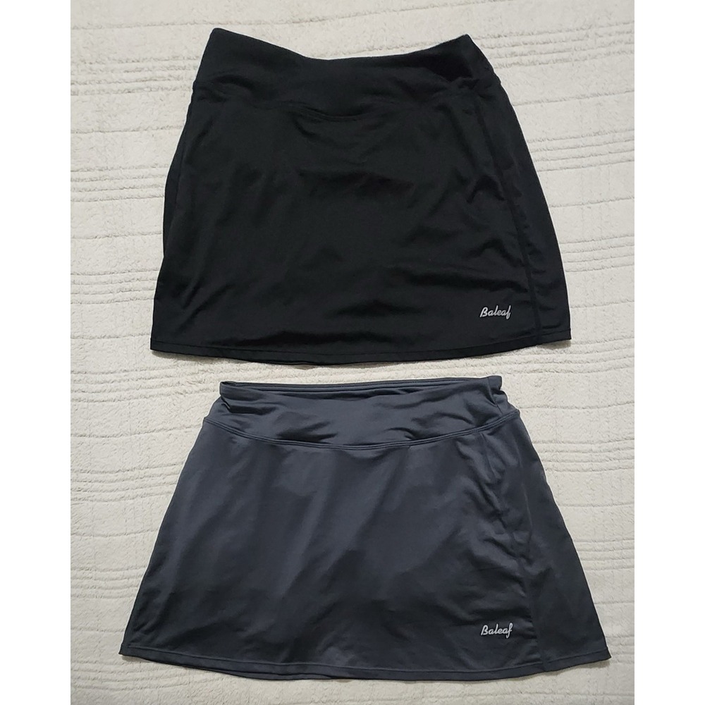 Baleaf Skirt Womens Med Navy‎ Blue Black AthleticbTennis Golf Skort Shorts Lot 2